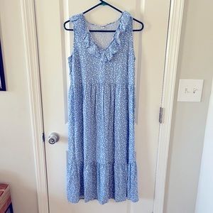 Blue floral dress